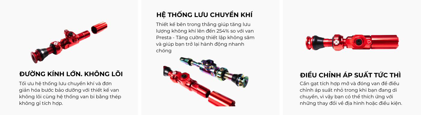 Bộ Van Vỏ Không Ruột Lite Big Bore Lite Valve Kit - Hình ảnh 2
