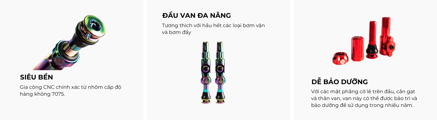 Bộ Van Vỏ Không Ruột Lite Big Bore Lite Valve Kit - Hình ảnh 3